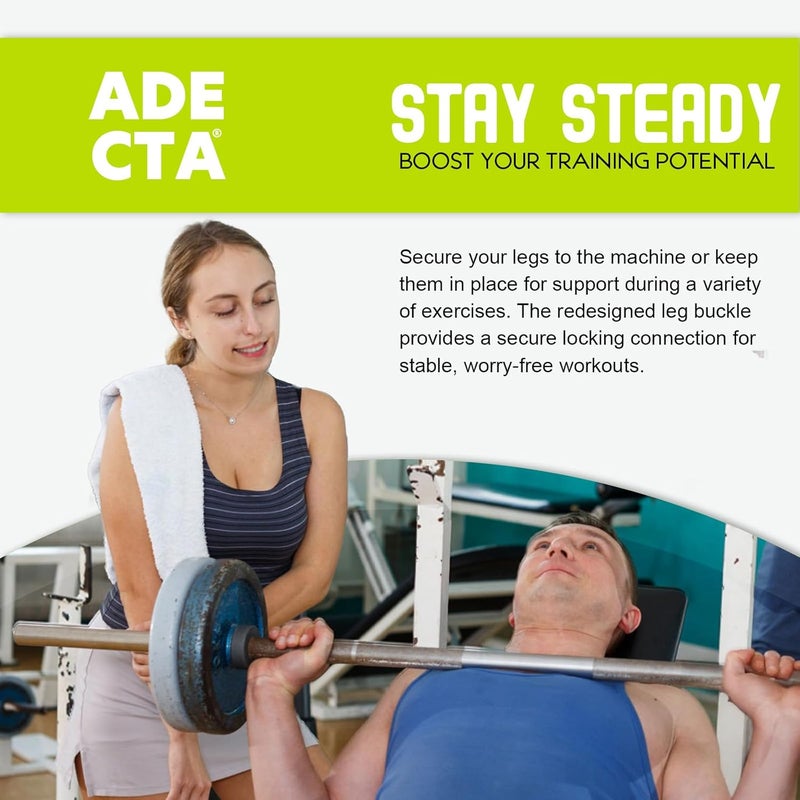 ADECTA Nordic Hamstring Curl Strap, 6.5FT Gym Seatbelt and Exercise Straps for Hamstring Stretch Strap & Mobilization Belt,Home Gym Women Men, Lifting Seatbelt Gym, Black - Image 5